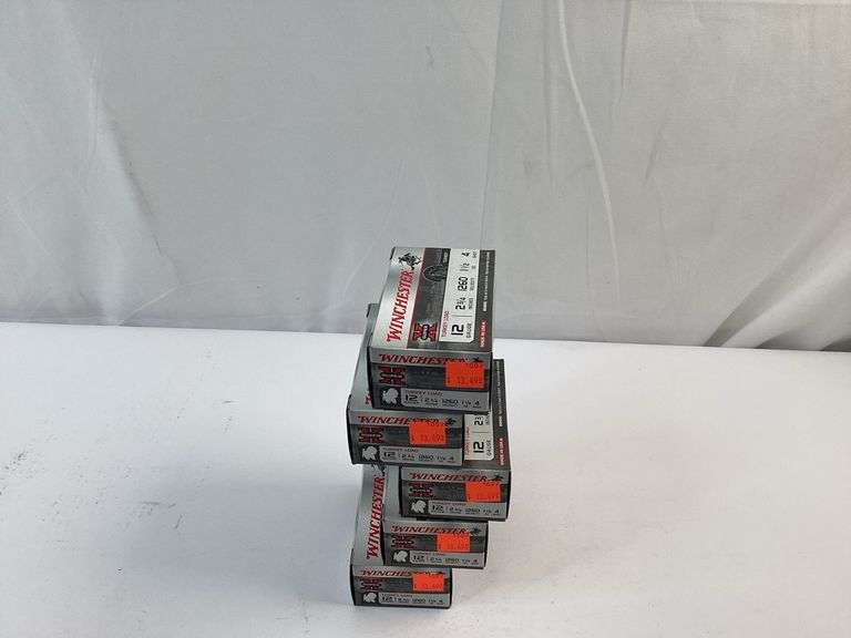 5 BOXES WINCHESTER SUPER X 12GA 2 3/4 INCH 1 1/2 OZ 4 SHOT