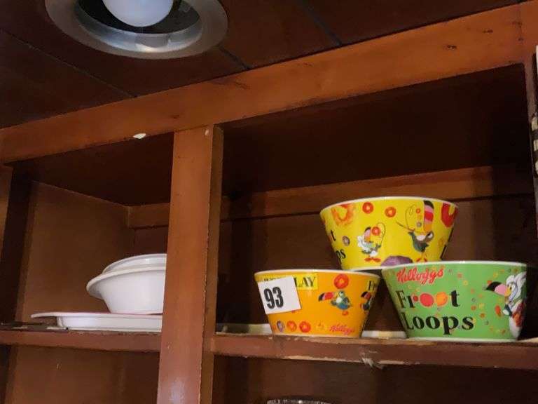 3 Kellogg's Cereal Glass Bowls and more