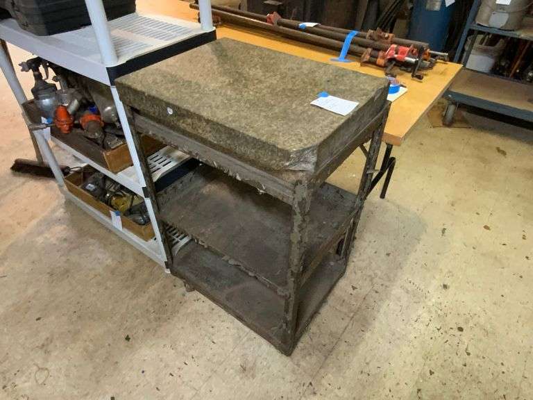 Granite Surface plate on cart