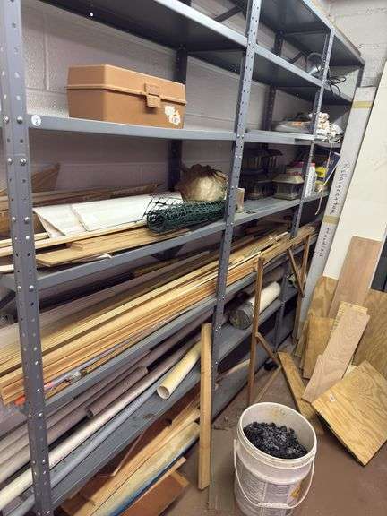 All wood and PVC pipe, lights, patching, plaster, shop, light, texture, stucco set, all items on she