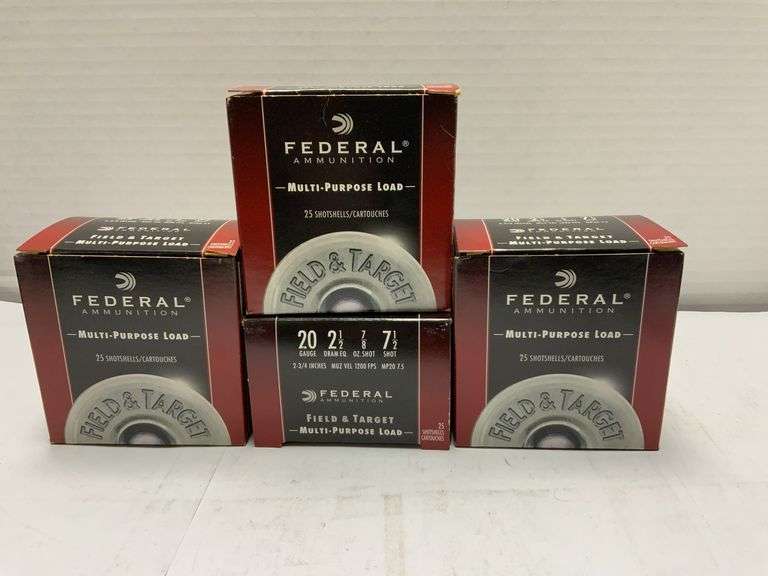 Federal Shells Box 4 Boxes of Federal 2ga Shells 2 3/4