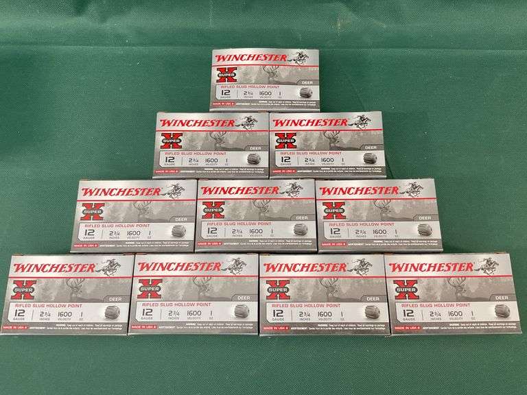 10 Boxes of Winchester SuperX 12GA Slugs