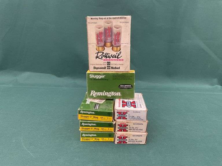 Shotgun shell lot -8 boxes, 45 shells total - Brian Burke Auctions