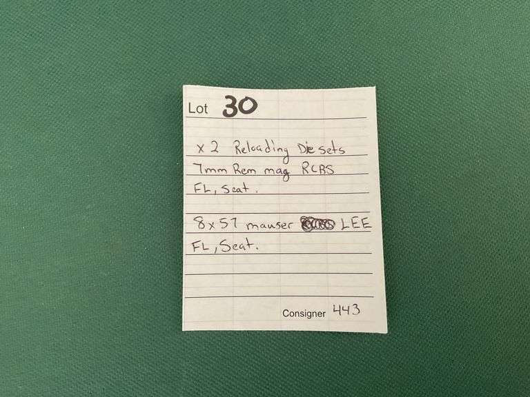 x2 Reloading Die sets. 7mm Rem mag & 8x57