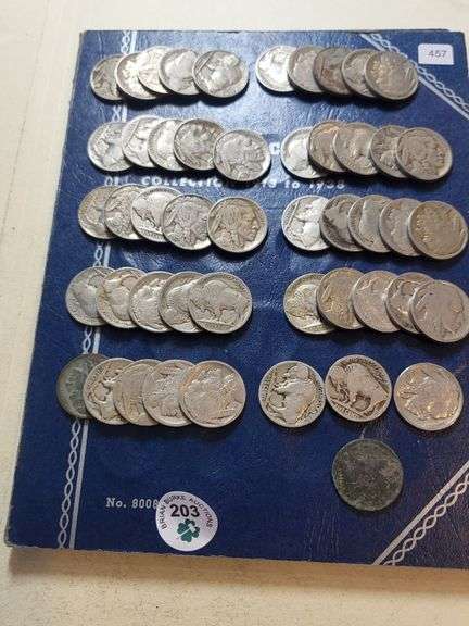 V, 48  Buffalo 39 Jeff 5 War Nickels- Empty Folder