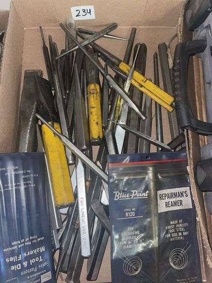 Metal reamers and punches assortment