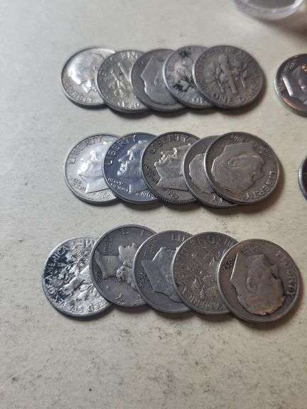 29 Pcs 90% Silver Dimes