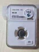 1966 SMS Roosevelt Dime NGC MS 68
