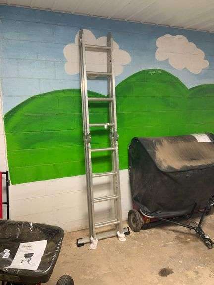 Werner 16 foot straight ladder 8 foot step ladder combo 250 pound capacity