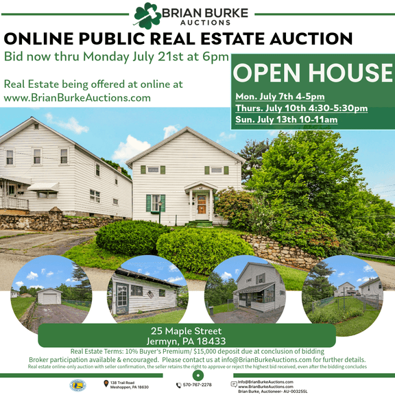 Online Real Estate Auction Jermyn, PA 