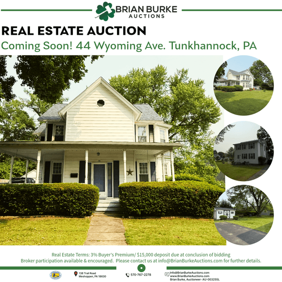 Real Estate Auction Tunkhannock, PA 
