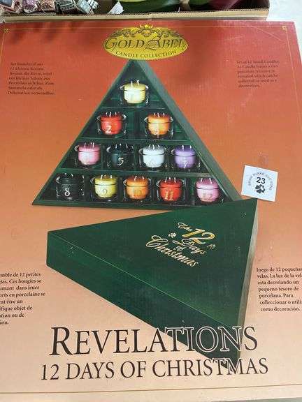 Revelations 12 Days of Christmas Gold Abel Candle Collection