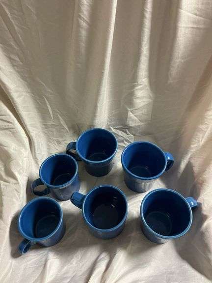Fiesta Lapis 3- 15oz Tapered Mugs, 1- 16oz Stackable Mug, 1- Ring Mug, 1- 12oz Java Mug