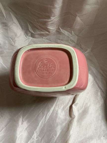 Vintage Rose Pink Disk Water Pitcher