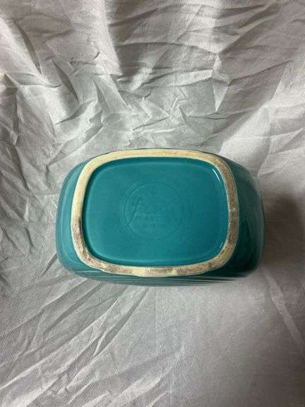 Vintage Fiesta Turquoise Disk Water Pitcher