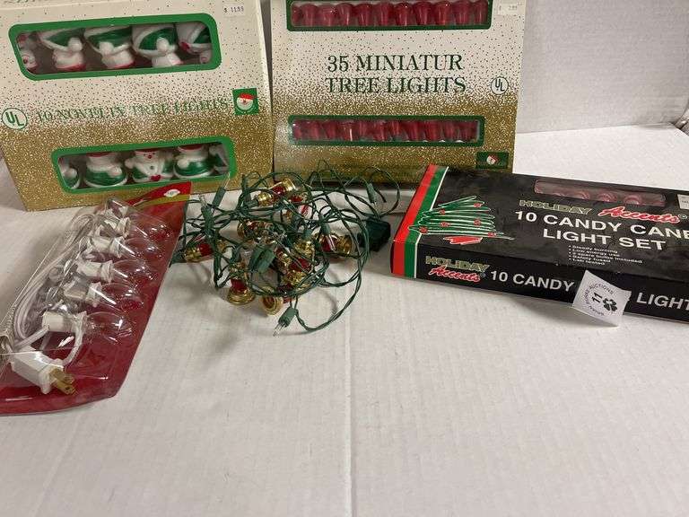 Christmas Lights: Candy Cane, Christmas Tree, Snowman, Lantern