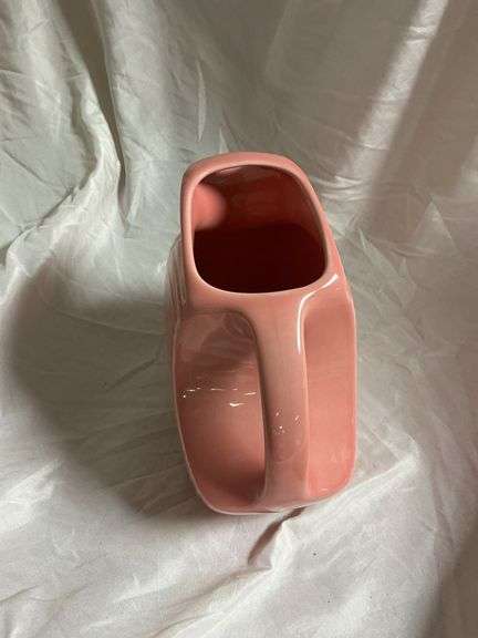 Vintage Rose Pink Disk Water Pitcher
