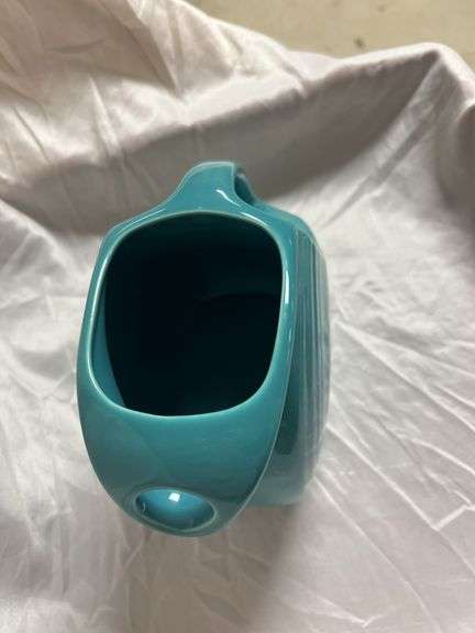 Vintage Fiesta Turquoise Disk Water Pitcher