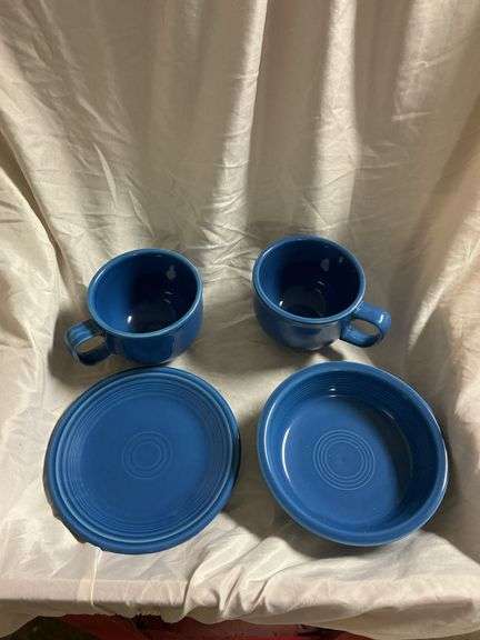 Fiesta Lapis 2- 18oz Jumbo Mugs, 1- Bread Butter Plate 7", 1- Cereal Bowl (Medium) 7"