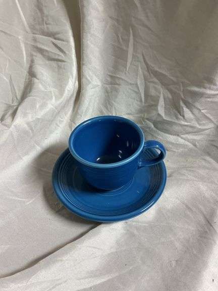 Fiesta Lapis 1- Oval Bread Tray, 2- Tea Cups & Saucers, 1- 18oz Bistro Latte Mug