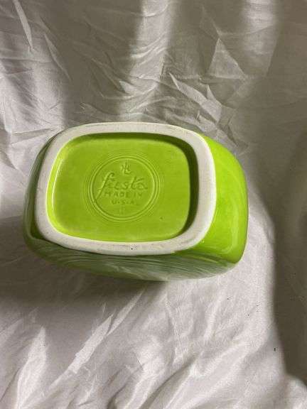 Vintage Chartreuse Disk Water Pitcher