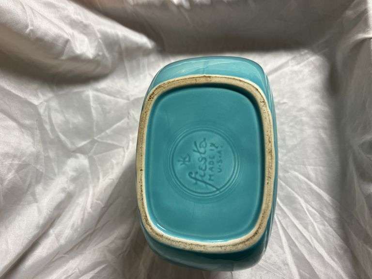 Vintage Fiesta Turquoise Disk Water Pitcher
