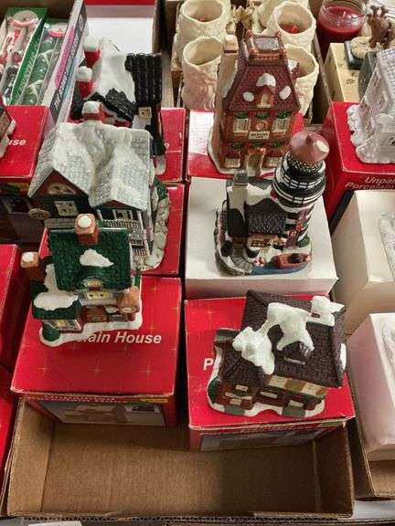 Christmas Painted Porcelain Houses (6)