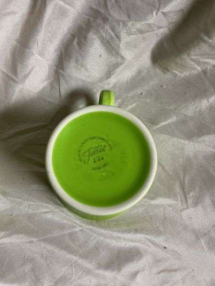 Fiesta Chartreuse 2- Ring Mugs, 1- Sugar Bowl and Creamer Set