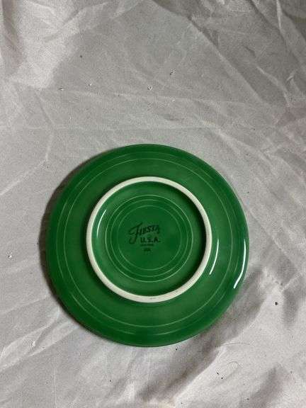 Fiesta Green 1- 13" Oval Platter, 1- Dancing Lady Trivet