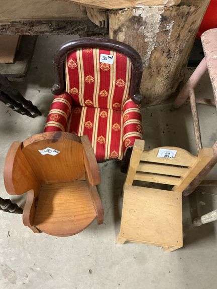 Small Wooden Chair, Vintage Wooden Child's Chair, World Bazaars Vitcorian- Sytle American Heritage Collection Chair for Dolls