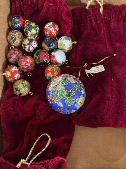 Cloisonne Christmas Ball Ornaments (15)