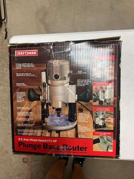 Craftsman 9.5 AMP/Single Speed/ 1 3/4 HP Plunge Base Router - Brian ...