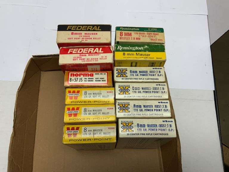 8x57 mauser Brass and reloads - Brian Burke Auctions