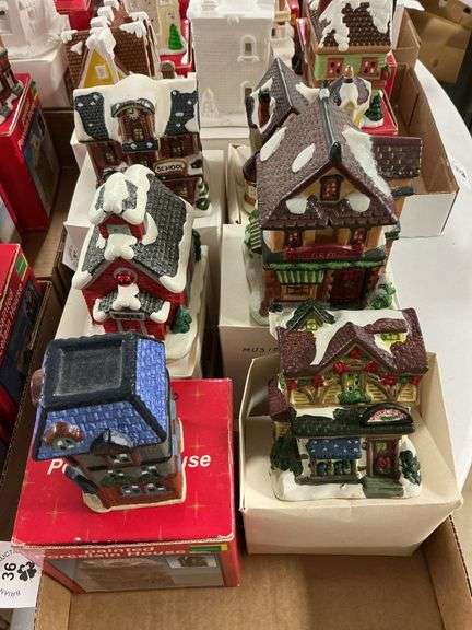 Christmas Painted Porcelain Houses
