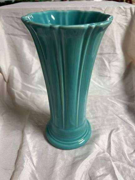 Vintage Fiesta Turquoise 9 5/8 Vase
