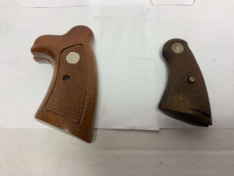 2 sets of vintage Colt revolver grips with screws - Brian Burke Auctions
