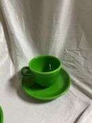 Fiesta Shamrock 3- Tea Cup and Saucer Plates, 2- Saucer Plates (color is slightly darker), 1- 18oz B