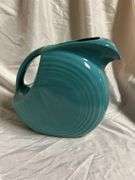 Vintage Fiesta Turquoise Disk Water Pitcher