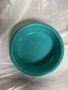 Vintage Fiesta Turquoise 2- Cereal Bowls 6 7/8", 1- Plate 7", 1- Tea Cup and Saucer