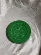 Fiesta Green 1- 13" Oval Platter, 1- Dancing Lady Trivet