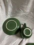 Fiesta Sage 4- Tea Cup and Saucer Sets and 2- Fruit/Dessert (Sauce) Bowls