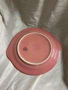 Vintage fiesta Rose Pink 1- 13 1/2in oval serving platter, 1- 12in round serving platter