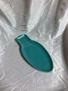 Vintage Fiesta Turquoise 1- Christmas 10" Light Bulb Plate, 1- 3 Ring Bowl 7.5", 2- 10" Plates