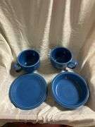 Fiesta Lapis 2- 18oz Jumbo Mugs, 1- Bread Butter Plate 7", 1- Cereal Bowl (Medium) 7"