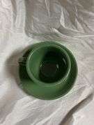 Fiesta Sage 4- Tea Cup and Saucer Sets and 2- Fruit/Dessert (Sauce) Bowls