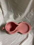 Vintage fiesta Rose Pink 1- salt & pepper shakers, 1- small disk pitcher, 1- cream and sugar saucer 