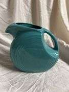Vintage Fiesta Turquoise Disk Water Pitcher
