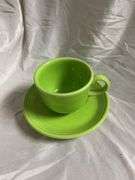 Fiesta Lemongrass 3- Tea Cups and Saucers, 2- Bread Butte Plates 7"