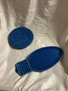 Fiesta Lapis 1- Christmas Light Bulb Plate 10", 1- Trivet Dancing Lady 6"