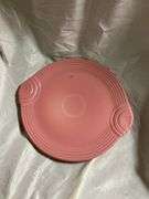 Vintage fiesta Rose Pink 1- 13 1/2in oval serving platter, 1- 12in round serving platter